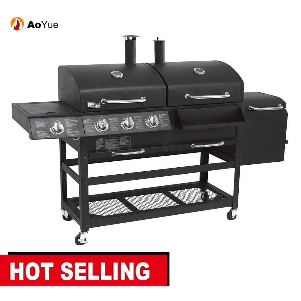  Large Gas and Charcoal Grill Combo