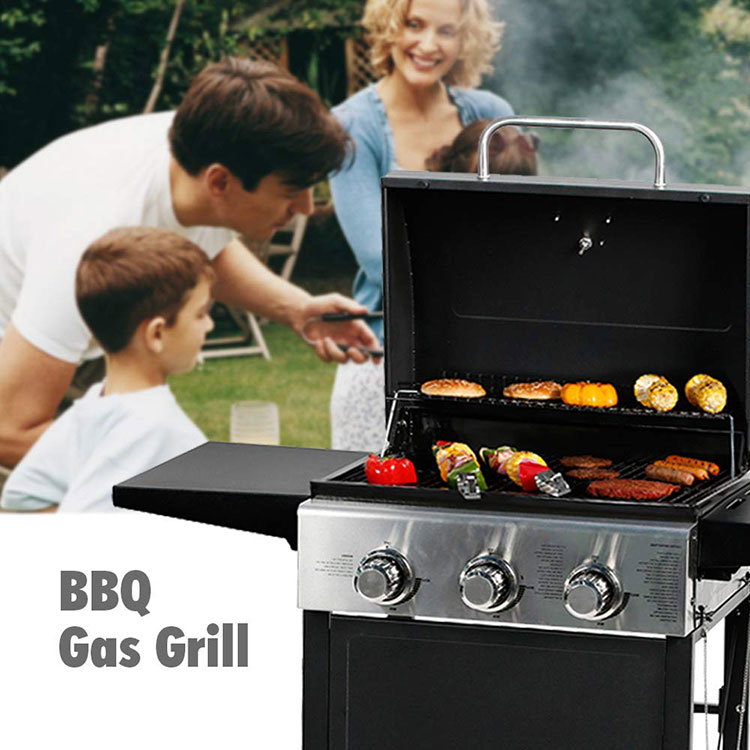 3 Burner BBQ Propane Gas Grill