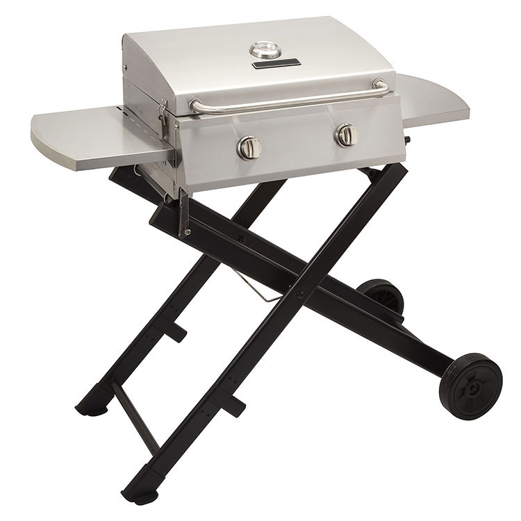 Outdoor 2 burner Portable Grill With Trolley